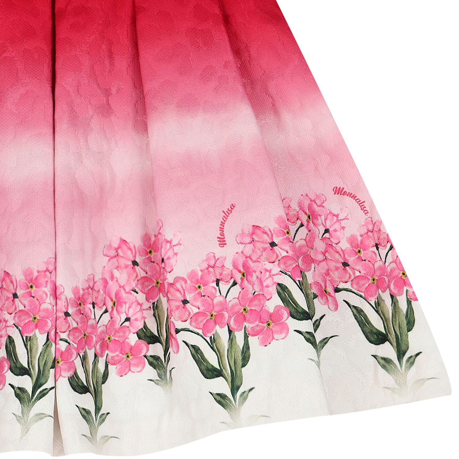 Girls White & Pink Floral Skirt Set, 2, hi-res